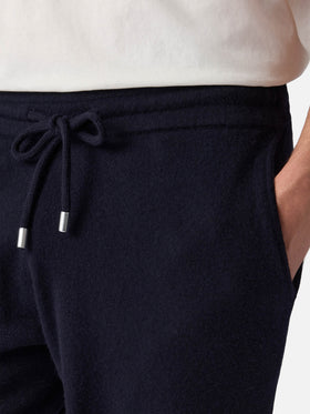 Pantaloni jogger blu in maglia da uomo Walton