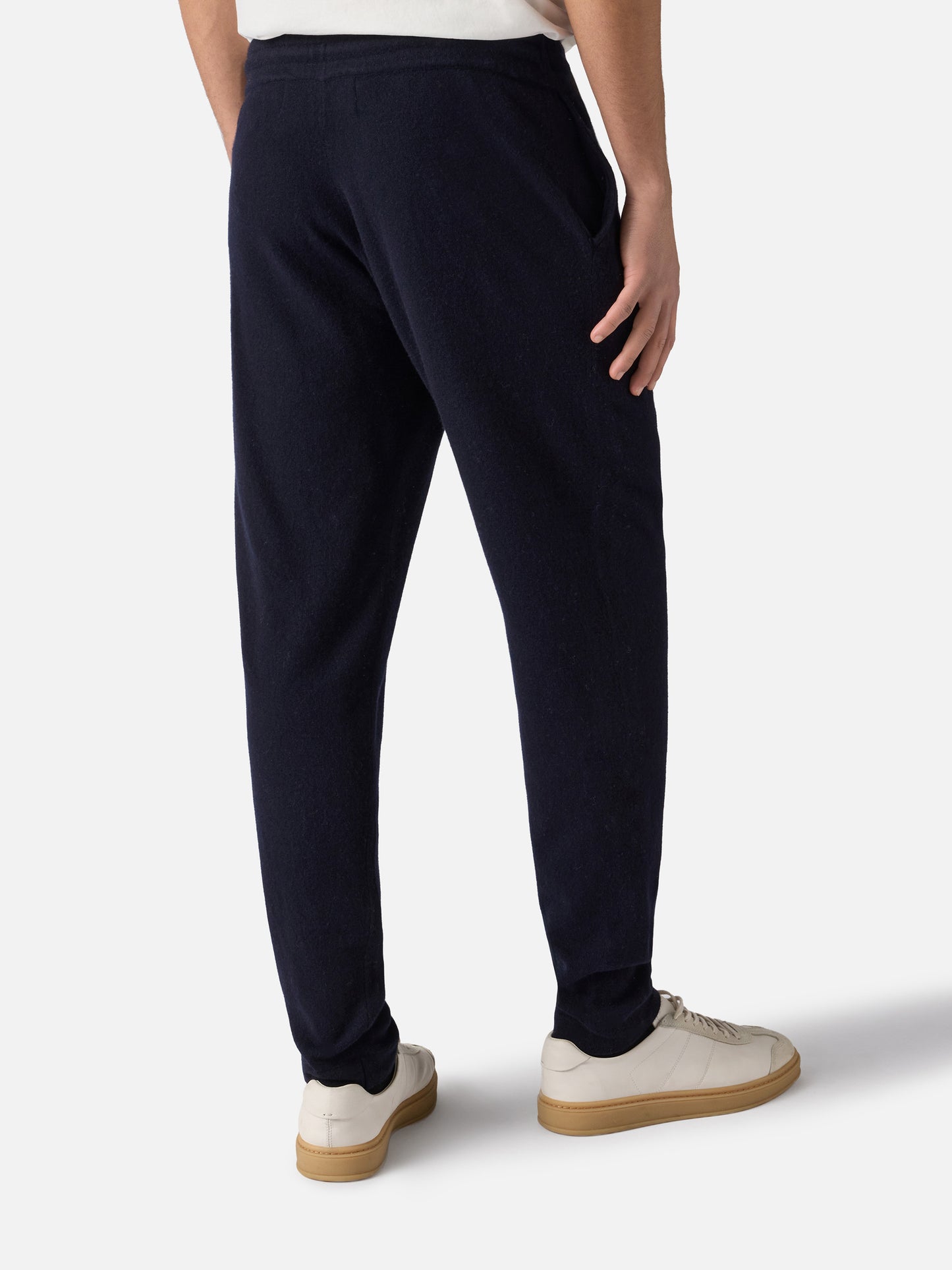 Pantaloni jogger blu in maglia da uomo Walton