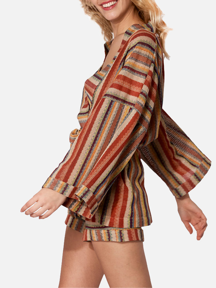 Navajo style knitted kimono - MC2 Saint Barth