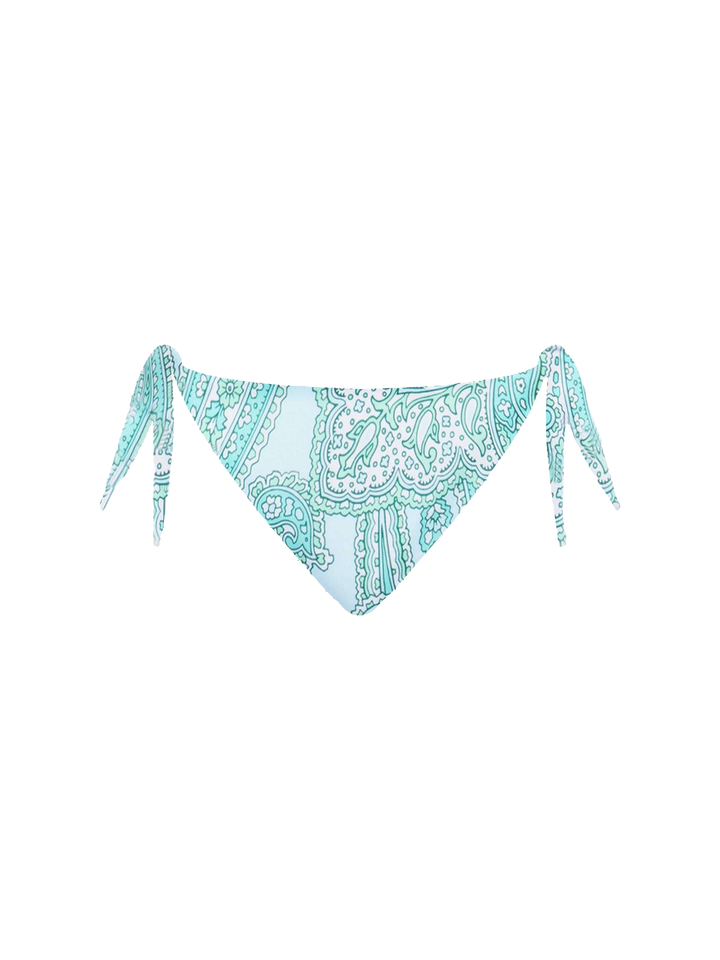 Woman water green paisley triangle bikini Leah Yali - MC2 Saint Barth