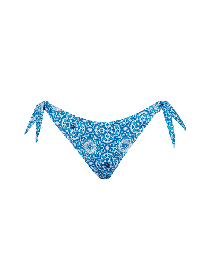 Bralette bikini Leda Yali with majolica print - MC2 Saint Barth
