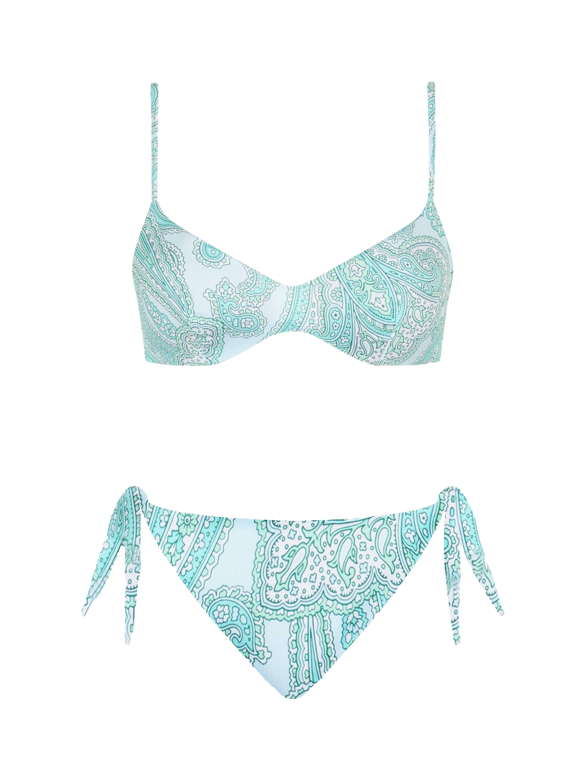 Woman paisley scoop bralette bikini May Yali - MC2 Saint Barth