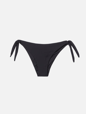 Black ribbed classic swim briefs Yali