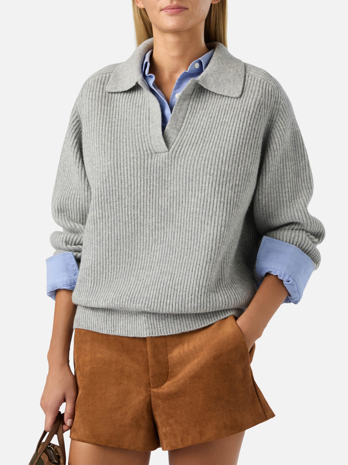 Polo in lana Yaoni grigio