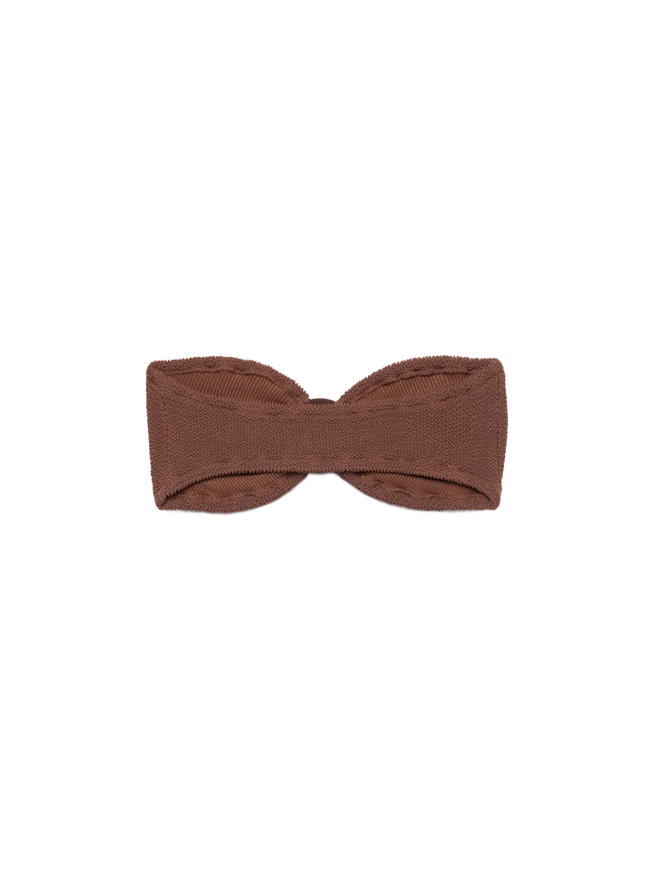 Yulia brown crinkle bandeau top - MC2 Saint Barth