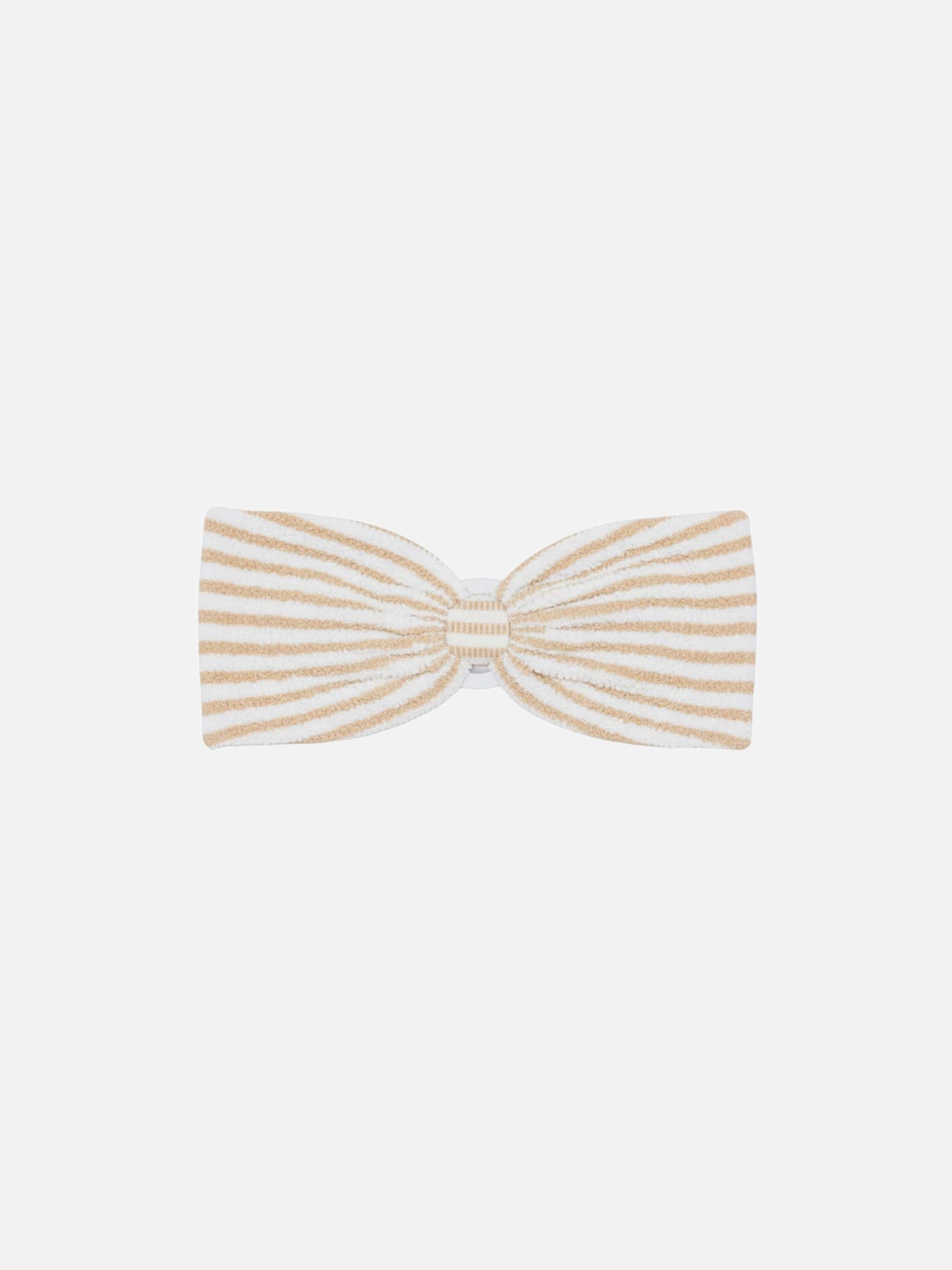 Top bandeau Yulia de tejido crinkle con estampado de rayas 