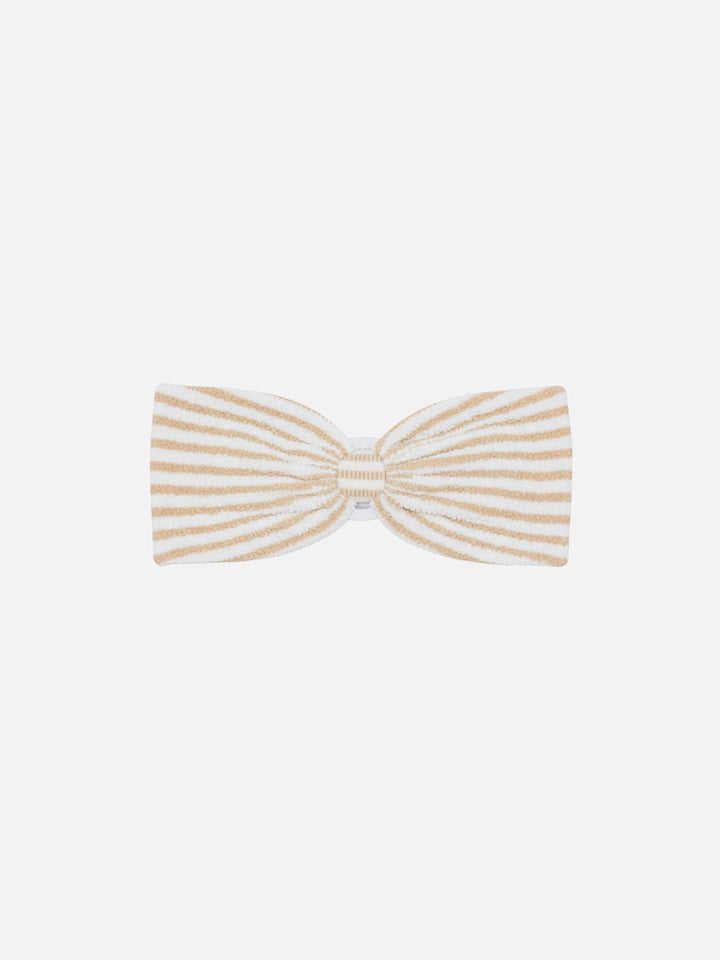 Haut bandeau Yulia en tissu crinkle à imprimé rayé 