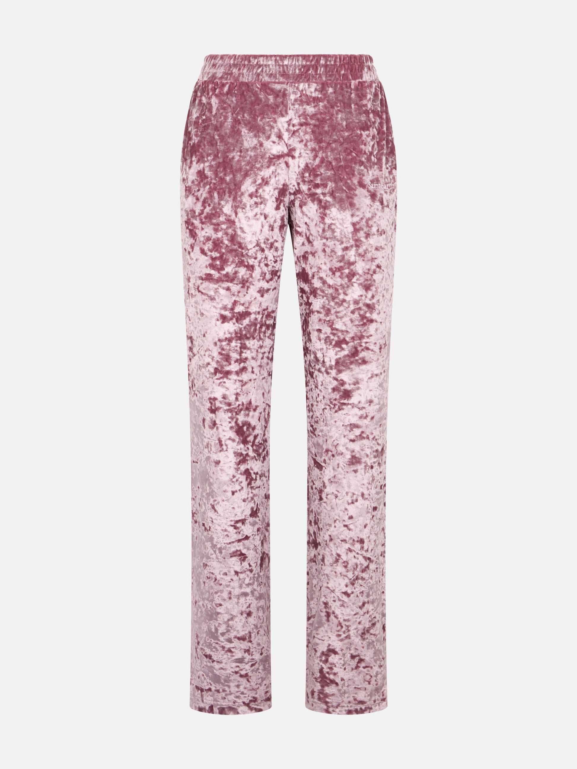 Woman pink chenille jogger pants Yvonne - MC2 Saint Barth