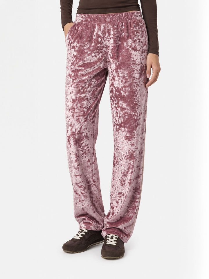 Pantalones jogger Yvonne de chenilla rosa 