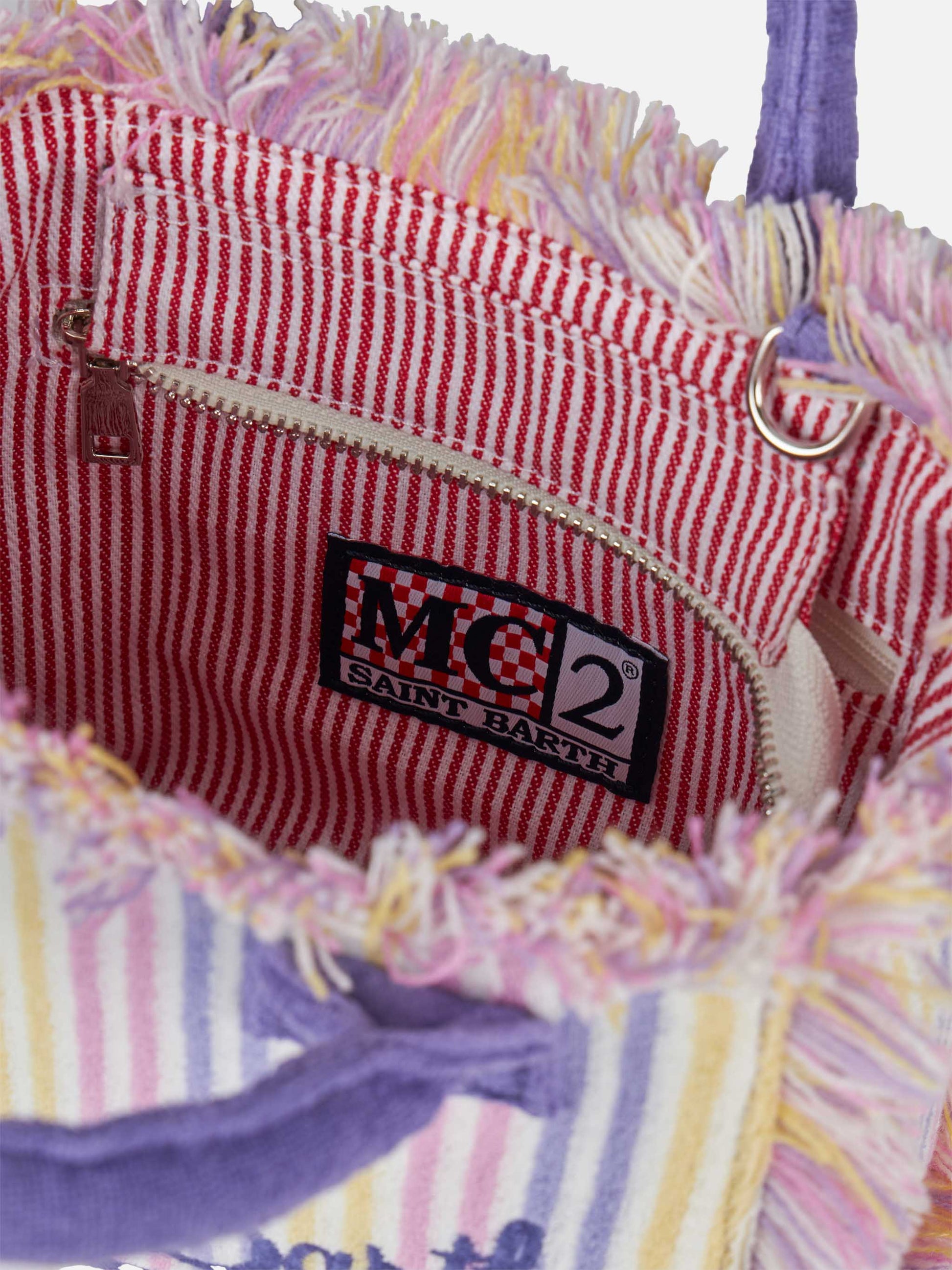 Striped terry embossed Mini Vanity bag - MC2 Saint Barth