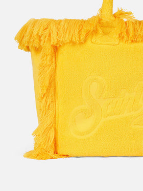 Vanity yellow terry shoulder bag with embossed logo - MC2 Saint Barth