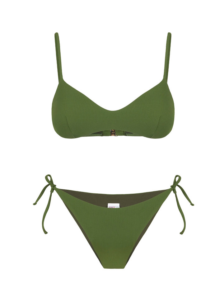 Woman military ribbed bralette bikini - MC2 Saint Barth