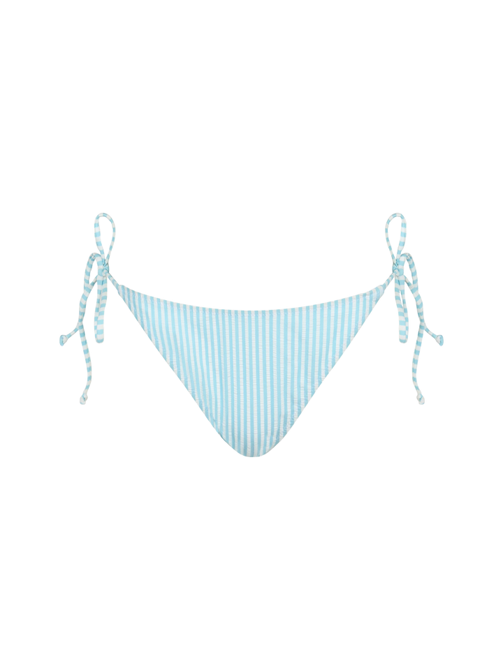 Woman seersucker striped classic swim briefs Virgo - MC2 Saint Barth