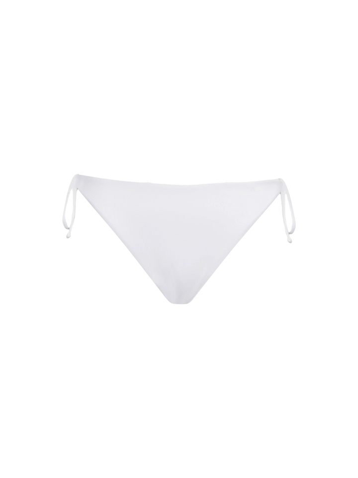 Woman white triangle bikini