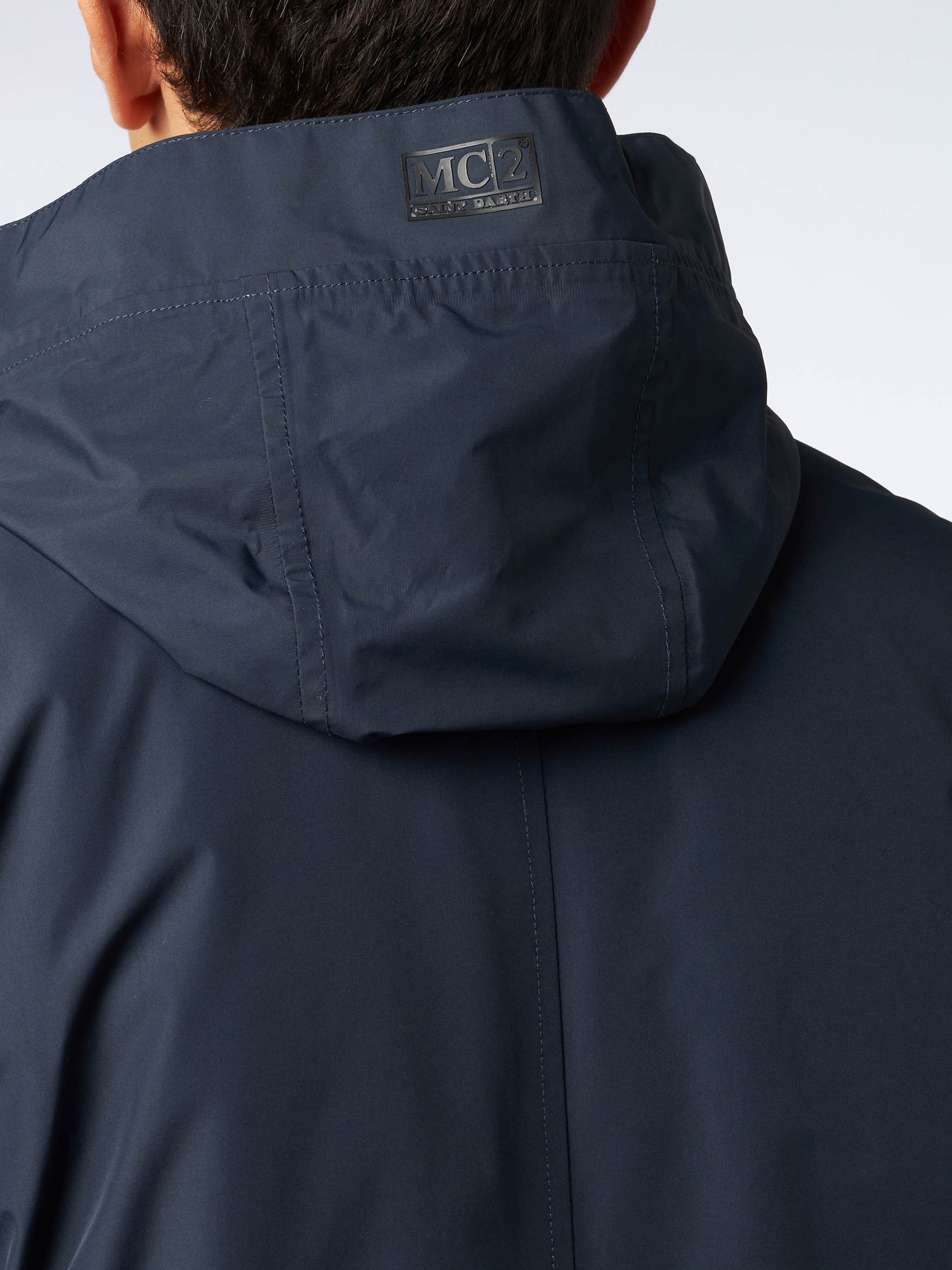 Man hooded blue Voyager parka jacket - MC2 Saint Barth