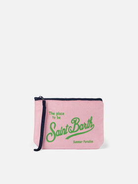 Pochette Aline in spugna rosa