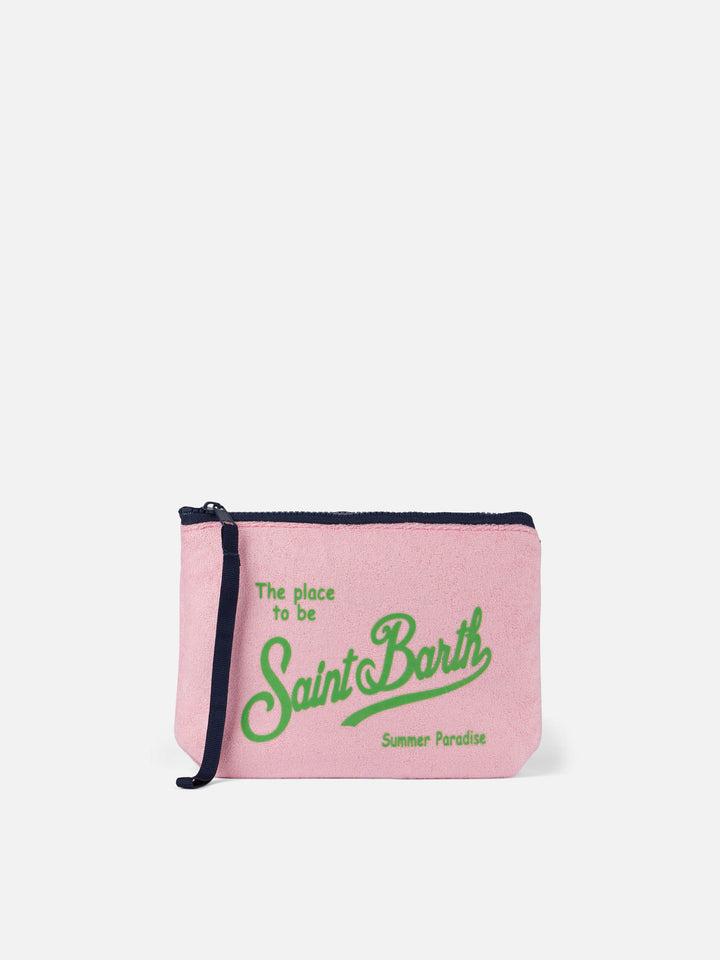 Aline rosa Frottee-Pochette