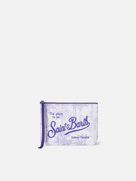 Aline Scuba-Pochette mit Toile-de-Jouy-Print