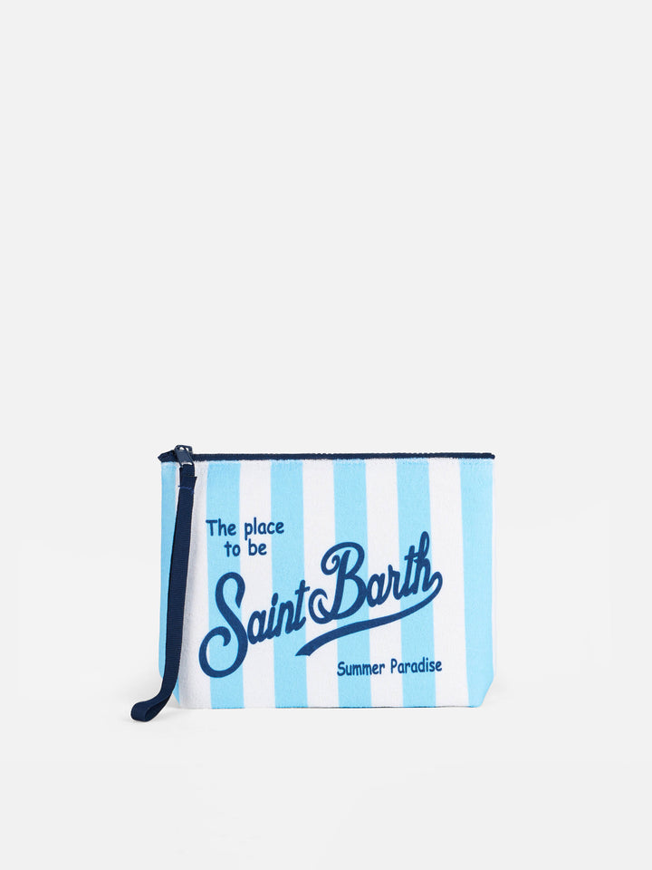 Aline-Terry-Pochette mit Saint-Barth-Print