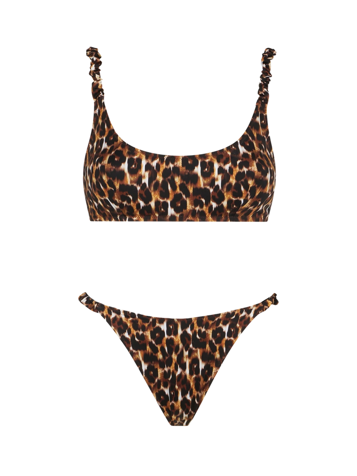 Woman bralette bikini with leopard print - MC2 Saint Barth