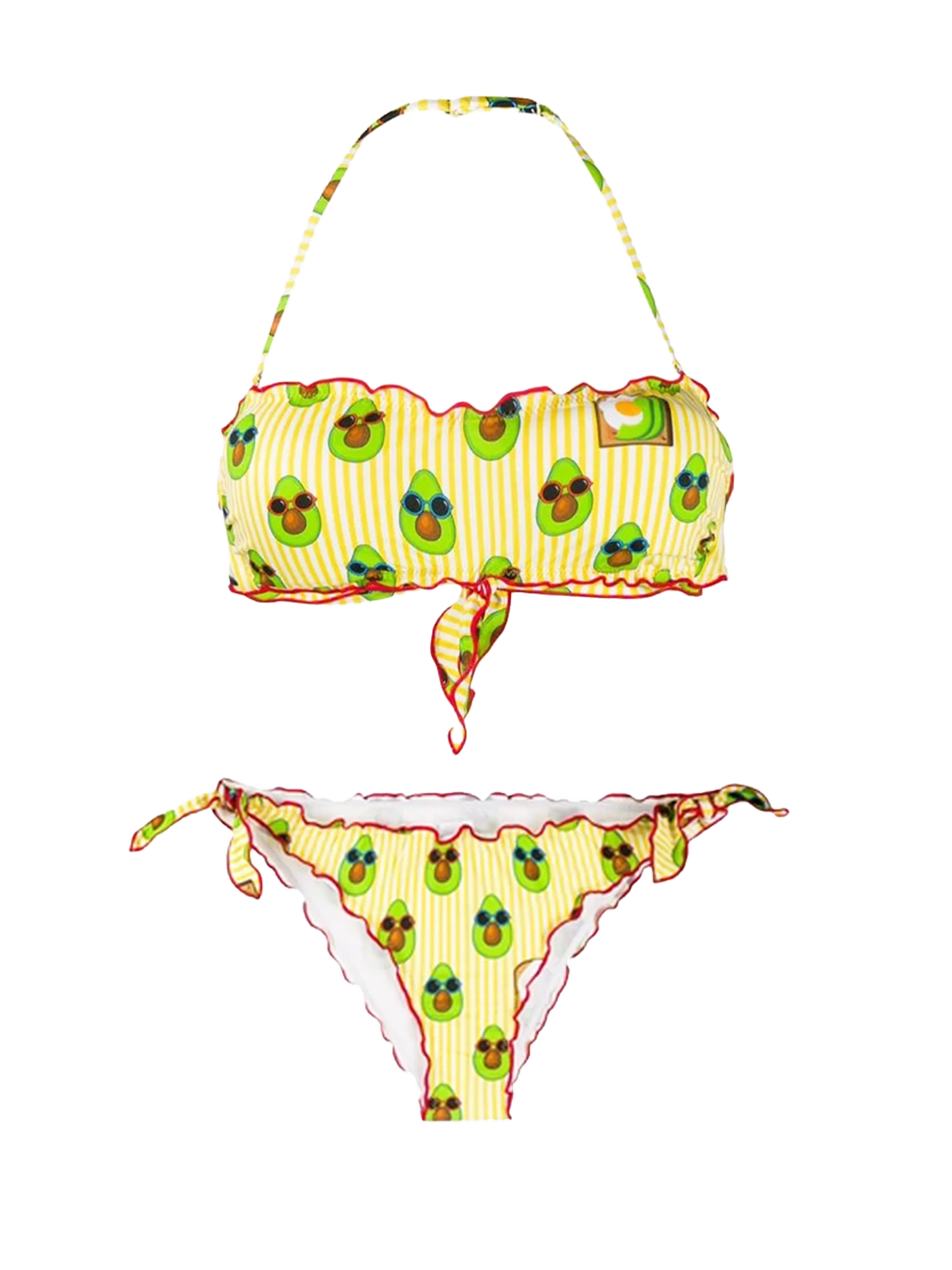 Woman bandeau bikini with avocado print - MC2 Saint Barth