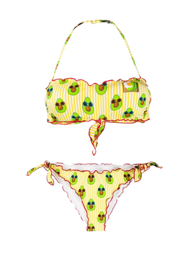 Woman bandeau bikini with avocado print - MC2 Saint Barth