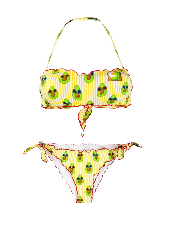 Woman bandeau bikini with avocado print - MC2 Saint Barth