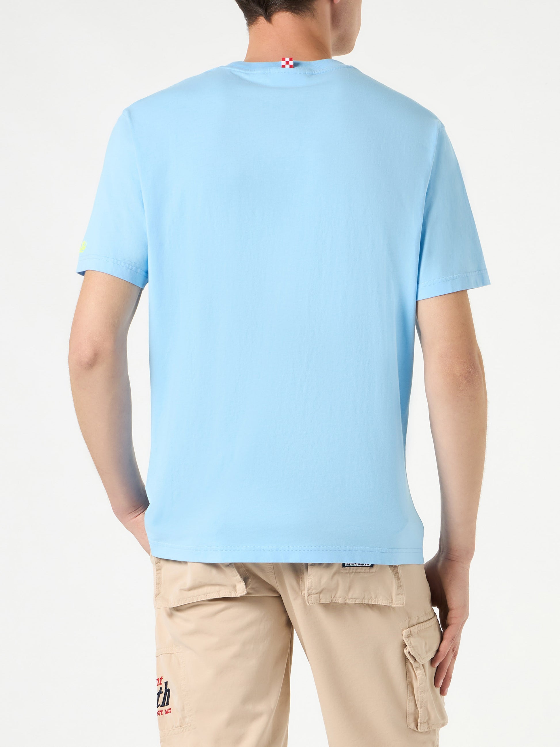 Man cotton t-shirt with Back to the Future car print | BACK TO THE FUTURE SPECIAL EDITION - MC2 Saint Barth