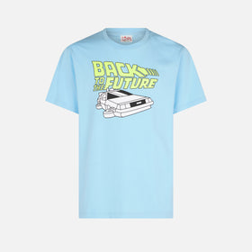 Man cotton t-shirt with Back to the Future car print | BACK TO THE FUTURE SPECIAL EDITION - MC2 Saint Barth