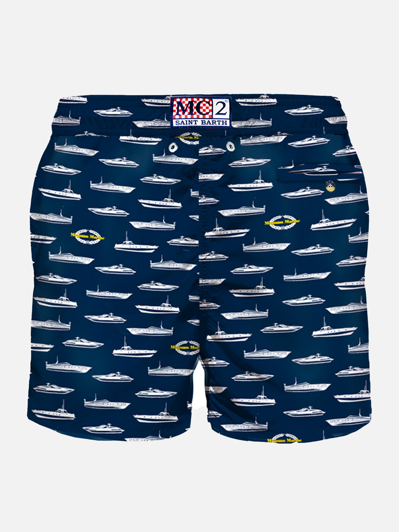 Light fabric man swim shorts yacht print - MC2 Saint Barth