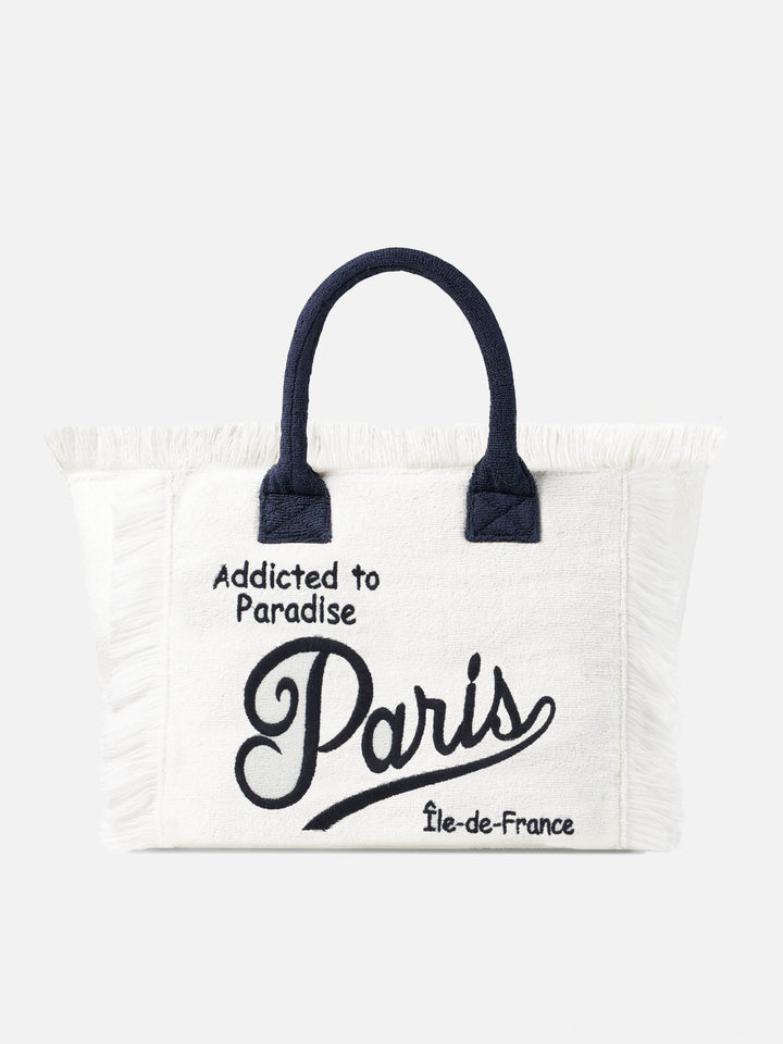 Vanity terry shoulder bag with Paris embroidery - MC2 Saint Barth