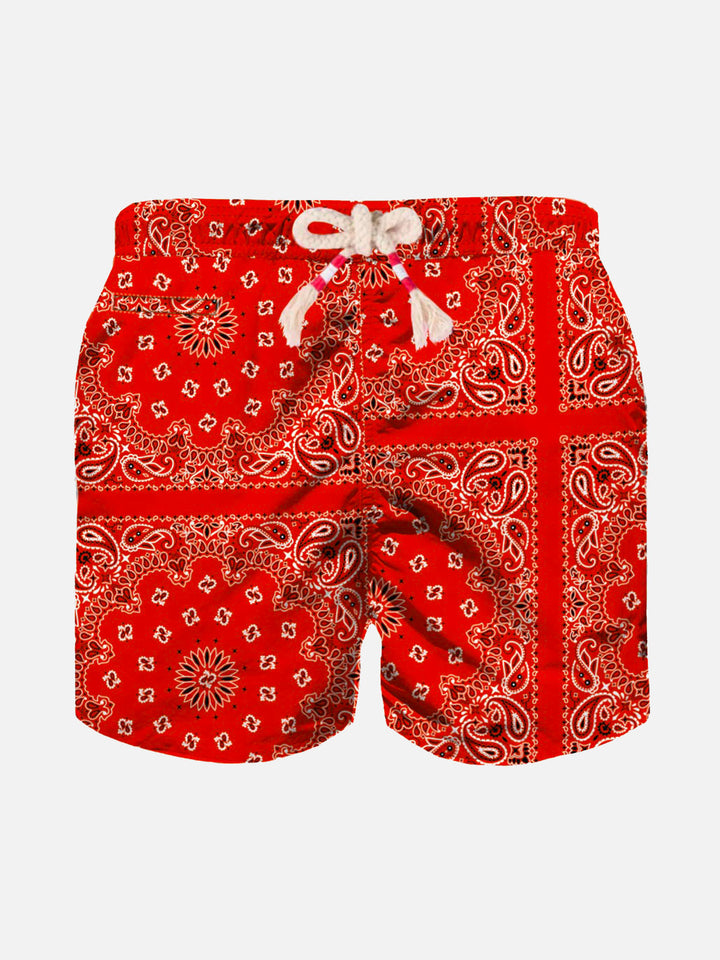Boy swim shorts with bandanna print - MC2 Saint Barth
