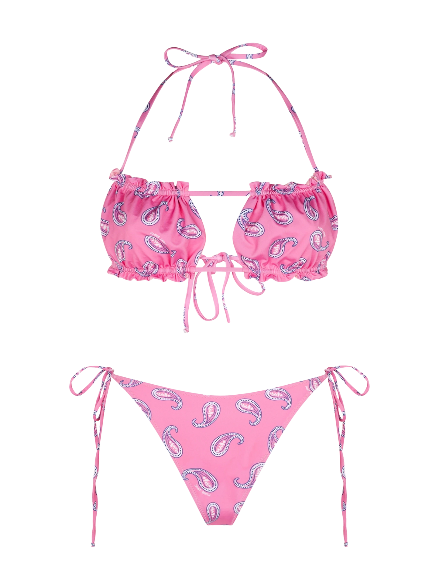 Woman bandeau bikini with paisley print - MC2 Saint Barth