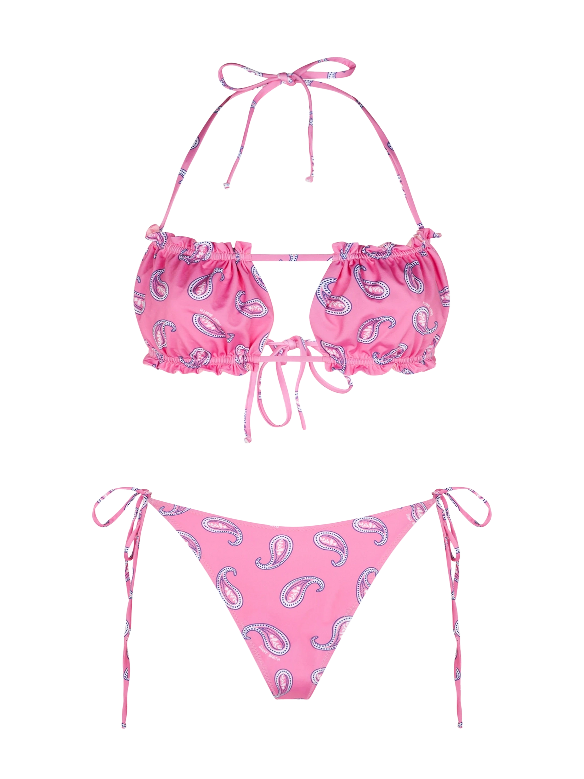 Woman bandeau bikini with paisley print - MC2 Saint Barth