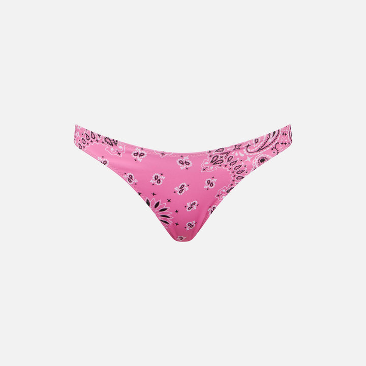 Damen-Bralette-Bikini mit rosa Bandana-Print