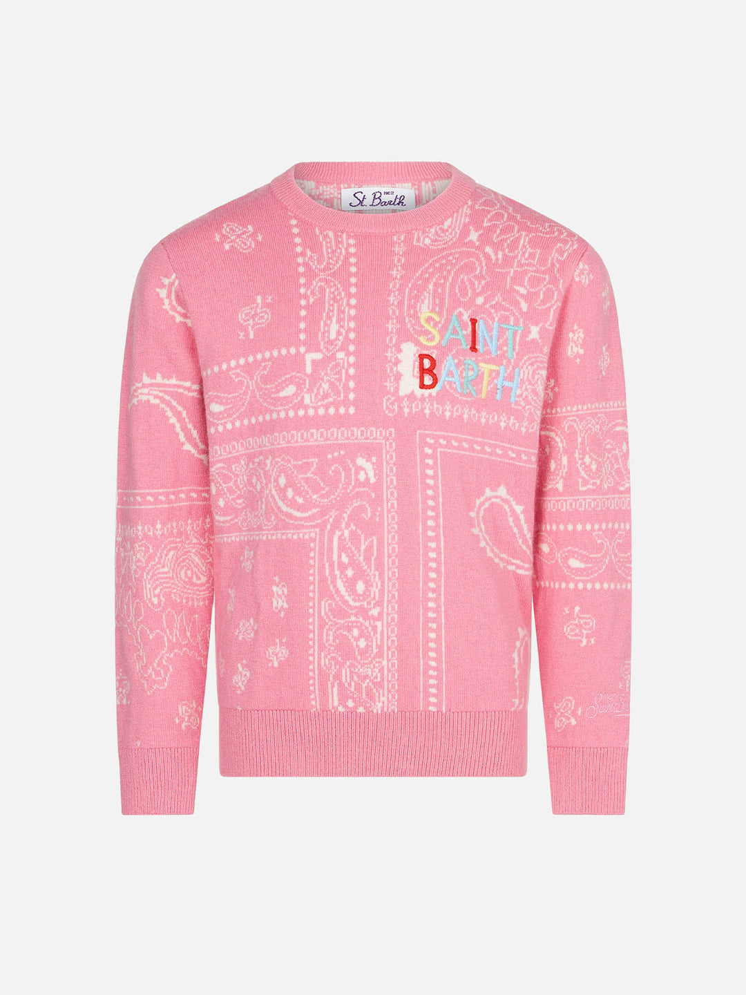 Bandanna print girl sweater with Saint Barth embroidery - MC2 Saint Barth