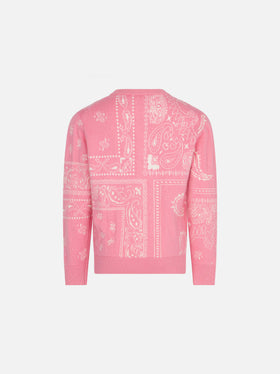 Bandanna print girl sweater with Saint Barth embroidery - MC2 Saint Barth
