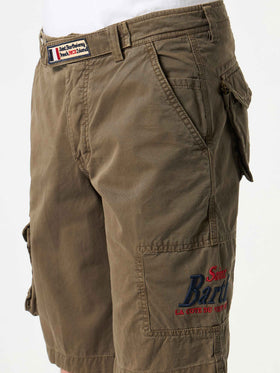 Man brown cargo bermuda with pockets - MC2 Saint Barth
