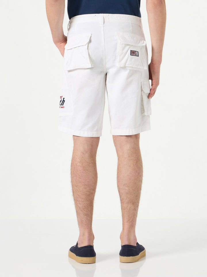 White cargo bermuda with pockets - MC2 Saint Barth