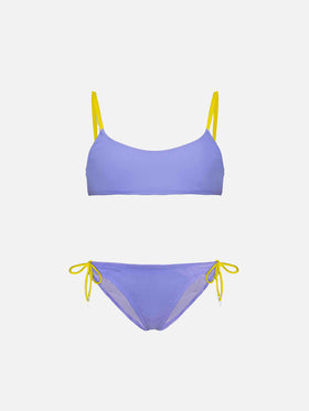 Girl bralette bikini with Dreaming St. Barth embroidery - MC2 Saint Barth