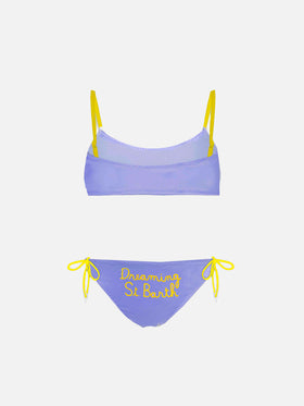 Girl bralette bikini with Dreaming St. Barth embroidery - MC2 Saint Barth