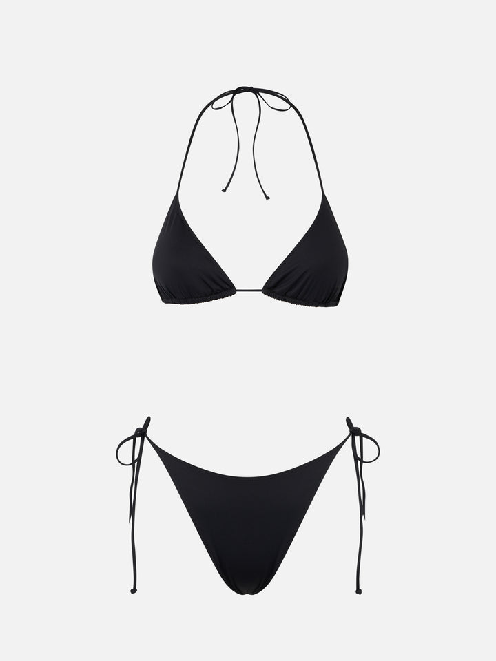 Schwarzer Triangel-Bikini für Damen
