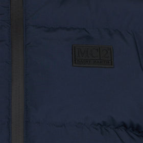 Kid hooded down padded jacket tartan lining - MC2 Saint Barth