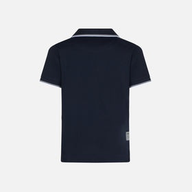 Blue piquet polo with St. Barth logo - MC2 Saint Barth