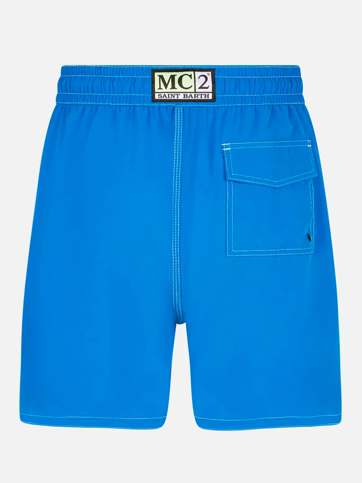 Long stretch bluette Comfort Surf swim shorts - MC2 Saint Barth