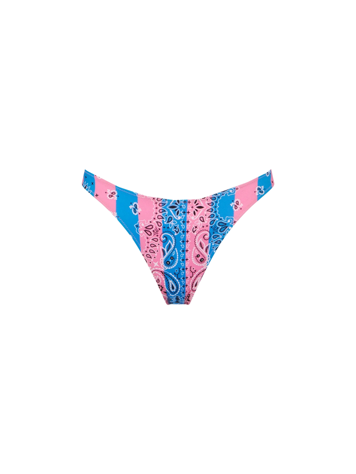 Woman bralette bikini with striped bandanna print - MC2 Saint Barth