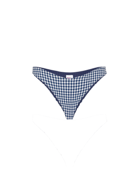 Blue vichy cheeky swim briefs - MC2 Saint Barth