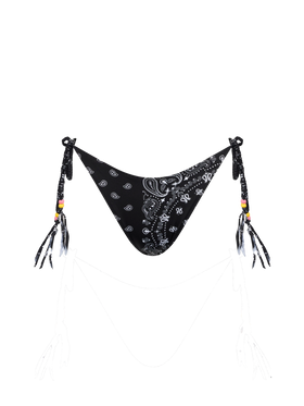 Slip da bagno da donna sgambato con stampa bandana