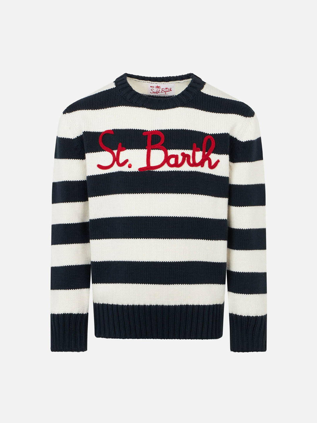 Boy cotton sweater with St. Barth embroidery - MC2 Saint Barth
