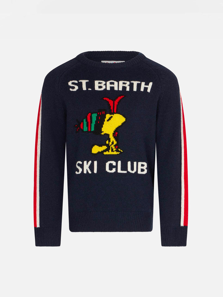 Boy crewneck sweater with Woodstock print | WOODSTOCK - PEANUTS™ SPECIAL EDITION - MC2 Saint Barth